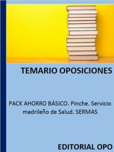 PACK AHORRO BÁSICO. Pinche. Servicio madrileño de Salud. SERMAS
