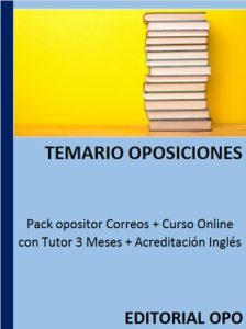 Pack opositor Correos + Curso Online con Tutor 3 Meses + Acreditación Inglés