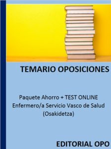 Paquete Ahorro + TEST ONLINE Enfermero/a Servicio Vasco de Salud (Osakidetza)